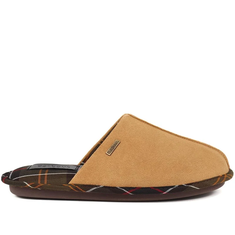 Foley Leather Mule Slippers - BARBR36505 / 322 437 - Camel