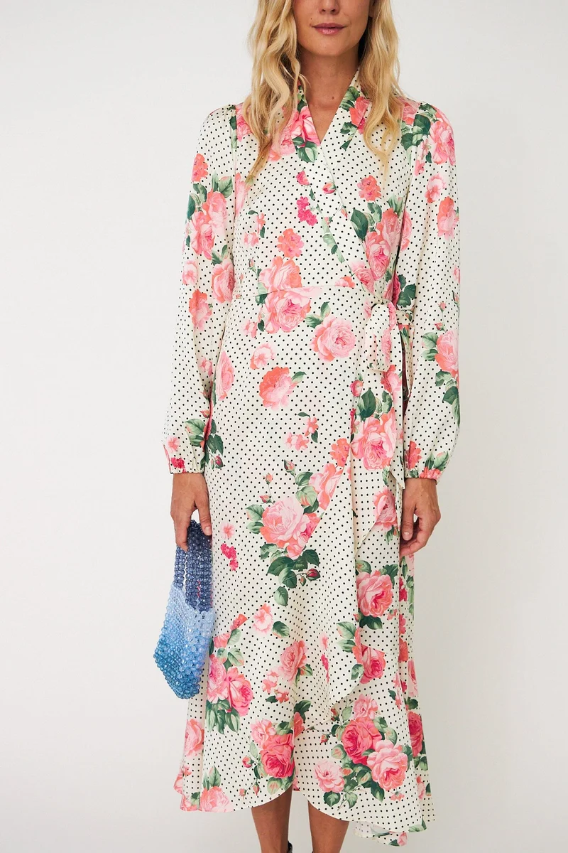 Cras - Lara Dress C489 - Polka Rose