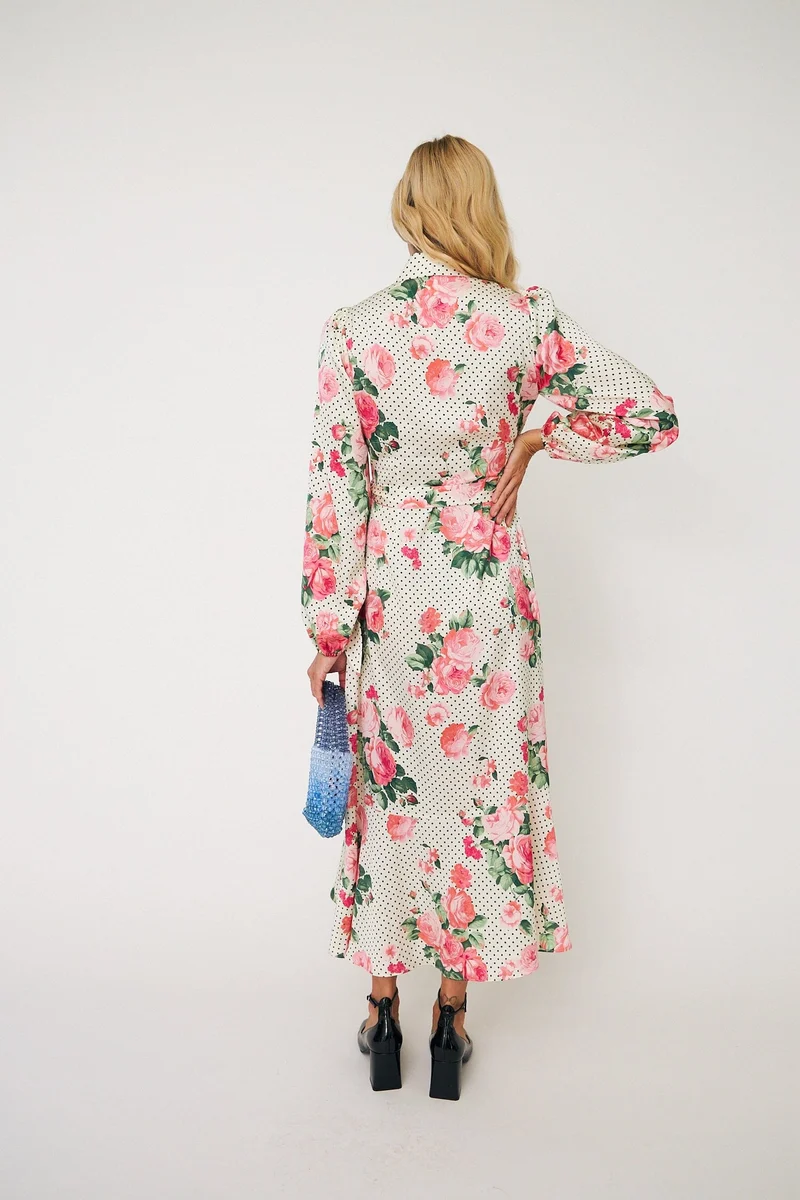 Cras - Lara Dress C489 - Polka Rose