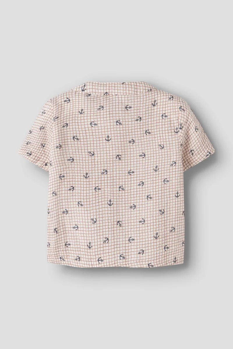 Name It - Nbmfront Ss Shirt - 4974866 Cloud Dancer Anchor