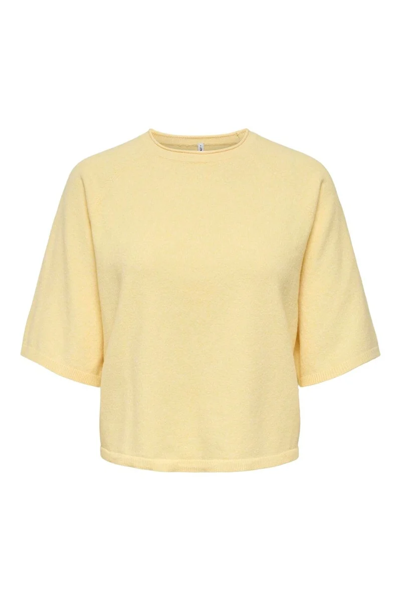 Only - Onlloyal 2/4 O-Neck Knt - 4979625 Sunlight Melange
