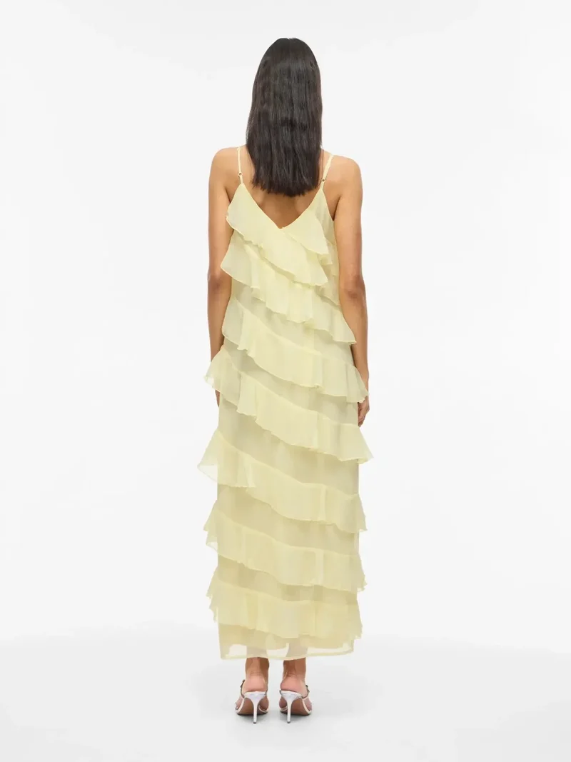 Vila - Viluna Strap Ankle Dress Noos/Dc - 5005151 Pastel Yellow