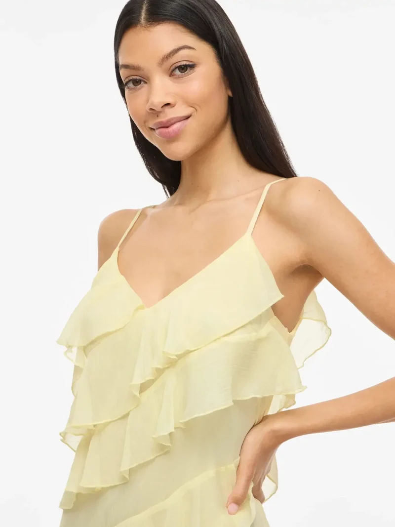 Vila - Viluna Strap Ankle Dress Noos/Dc - 5005151 Pastel Yellow