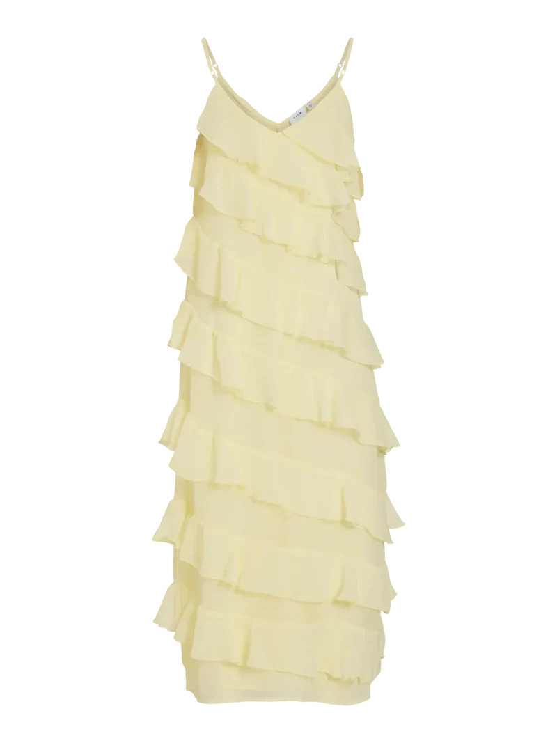 Vila - Viluna Strap Ankle Dress Noos/Dc - 5005151 Pastel Yellow