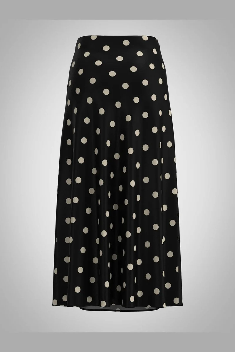JDY - Jdyaya Life Maxi Skirt - 5064921 Chocolate Torte Whitecap Gray Dot