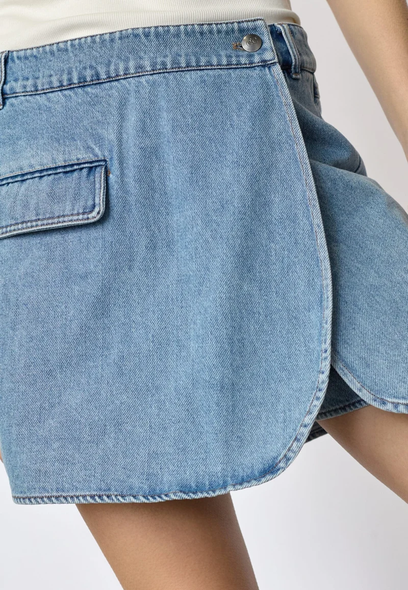 Co´Couture - Asjacc Wrap Denim Skort 44020 - 552 - Denim Blue