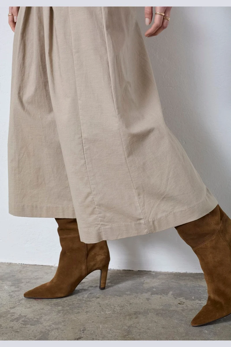 Co´Couture - Leilacc Anya Pleat Skirt 44025 - 320 - Bisquit