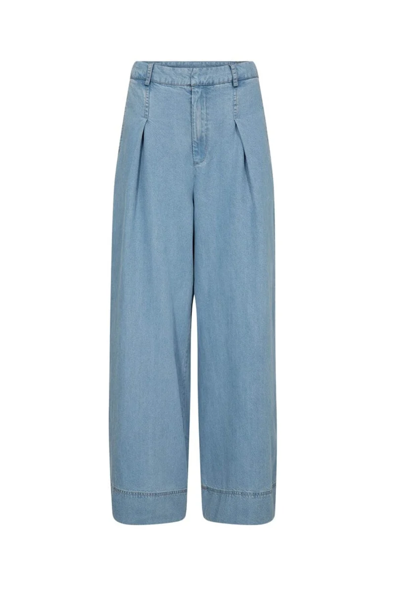 Co´Couture - Tillycc Pleat Pant 41157 - 114 - Fade Denim