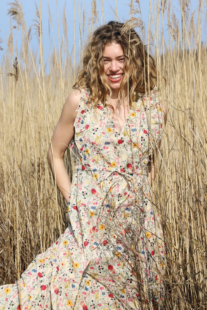 Lollys Laundry - Samoll Midi Dress Sl26241-3006 - 74 Flower Print