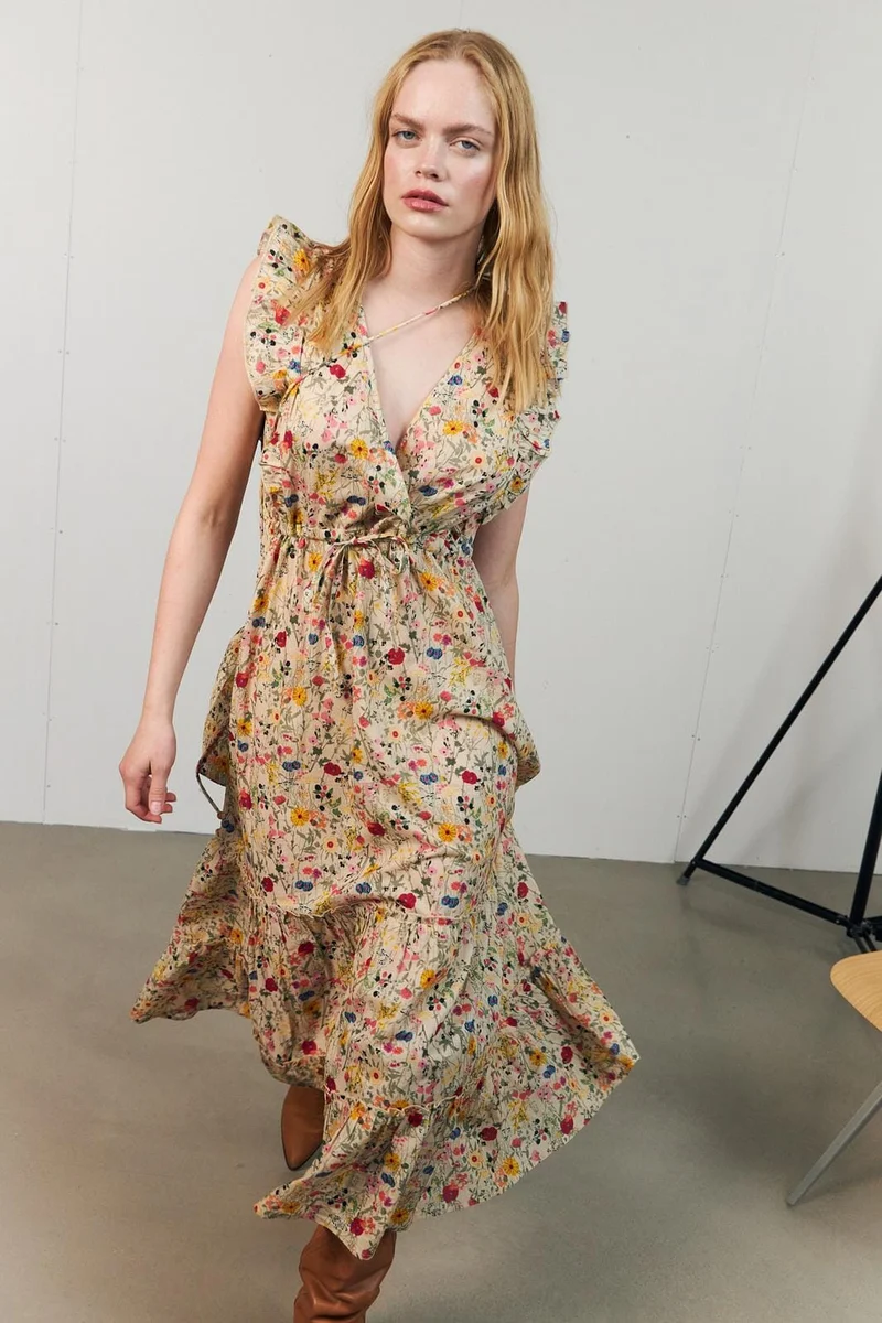 Lollys Laundry - Samoll Midi Dress Sl26241-3006 - 74 Flower Print