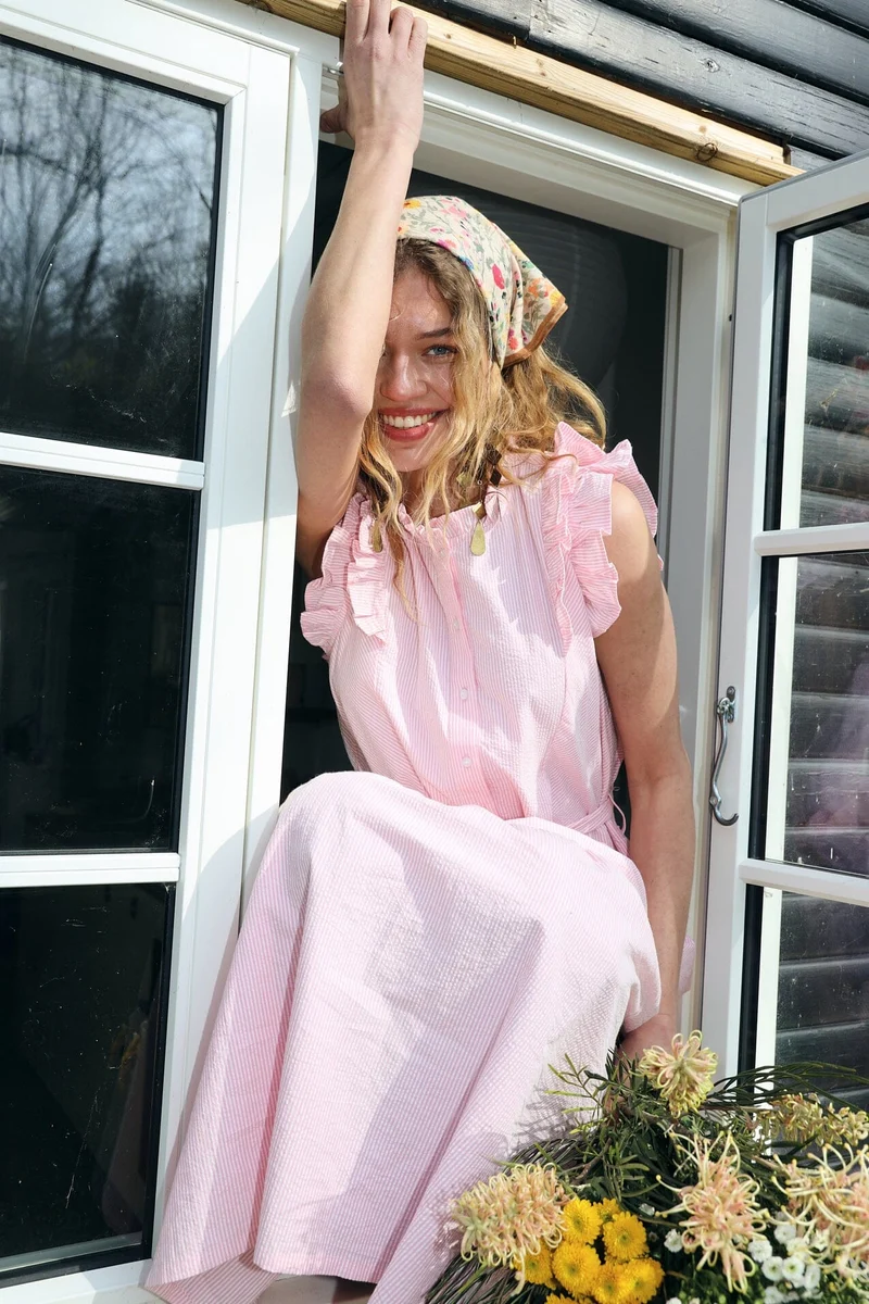Lollys Laundry - Harrietll Maxi Dress Sl26212-3001 - 84 Light Pink