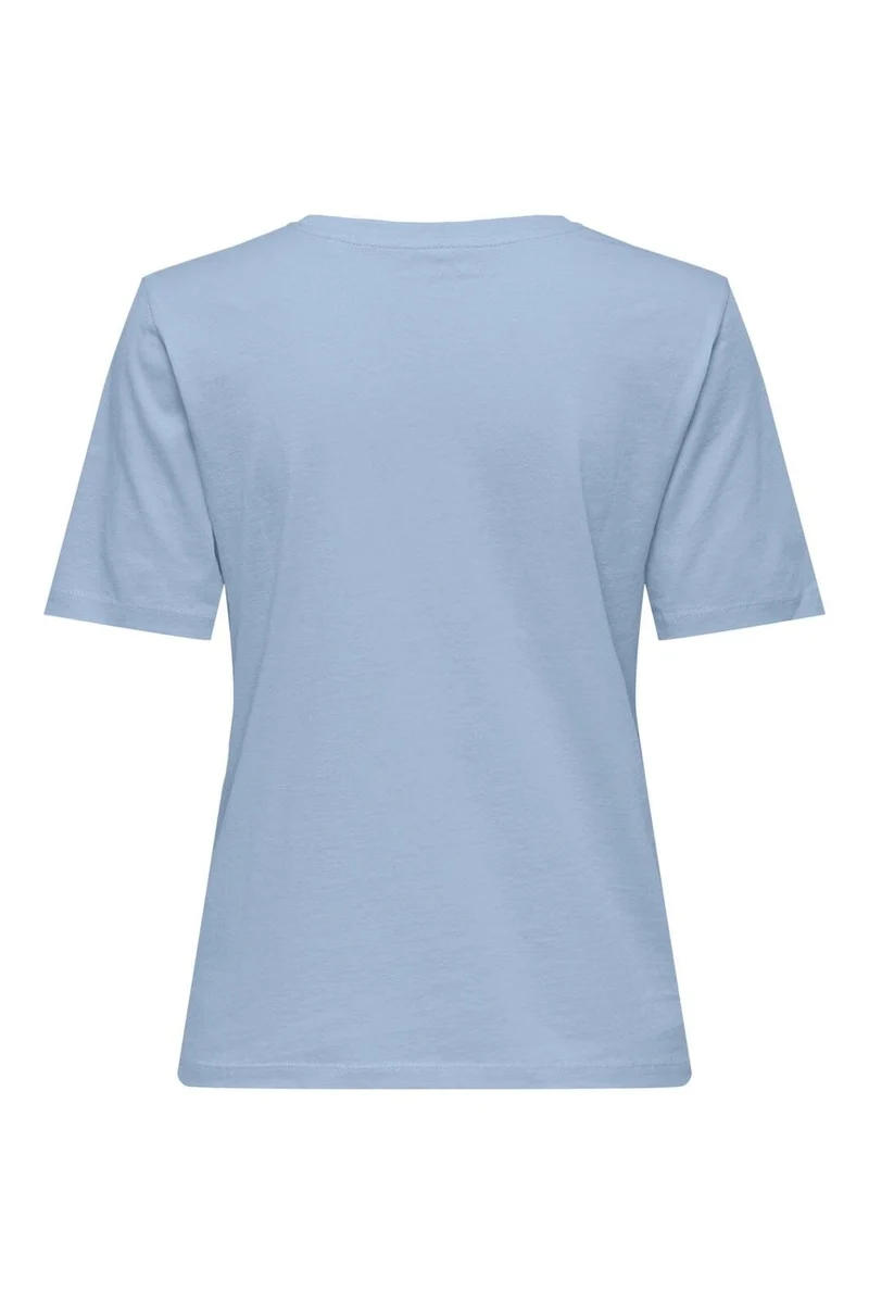 Only - Onlhappy S/S O-Neck Tee Pr - 5065232 Cashmere Blue