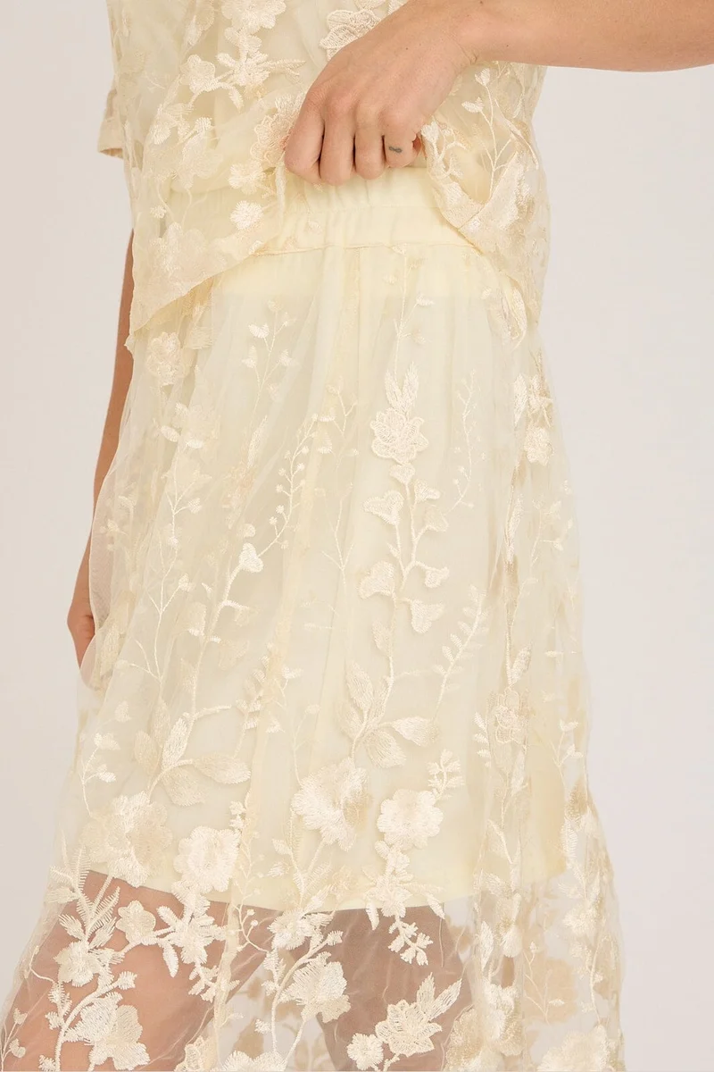 A-View - Fuschia Skirt AV4624 - 069 - Pale Yellow