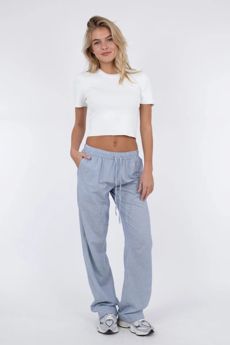 Neo Noir - Sonar Mini Stripe Pants - Blue
