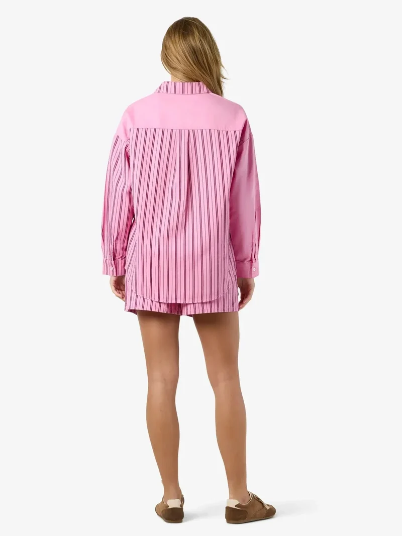 Noisy May - Nmkatri L/S Oversized Shirt Color - 5072656 Begonia Pink