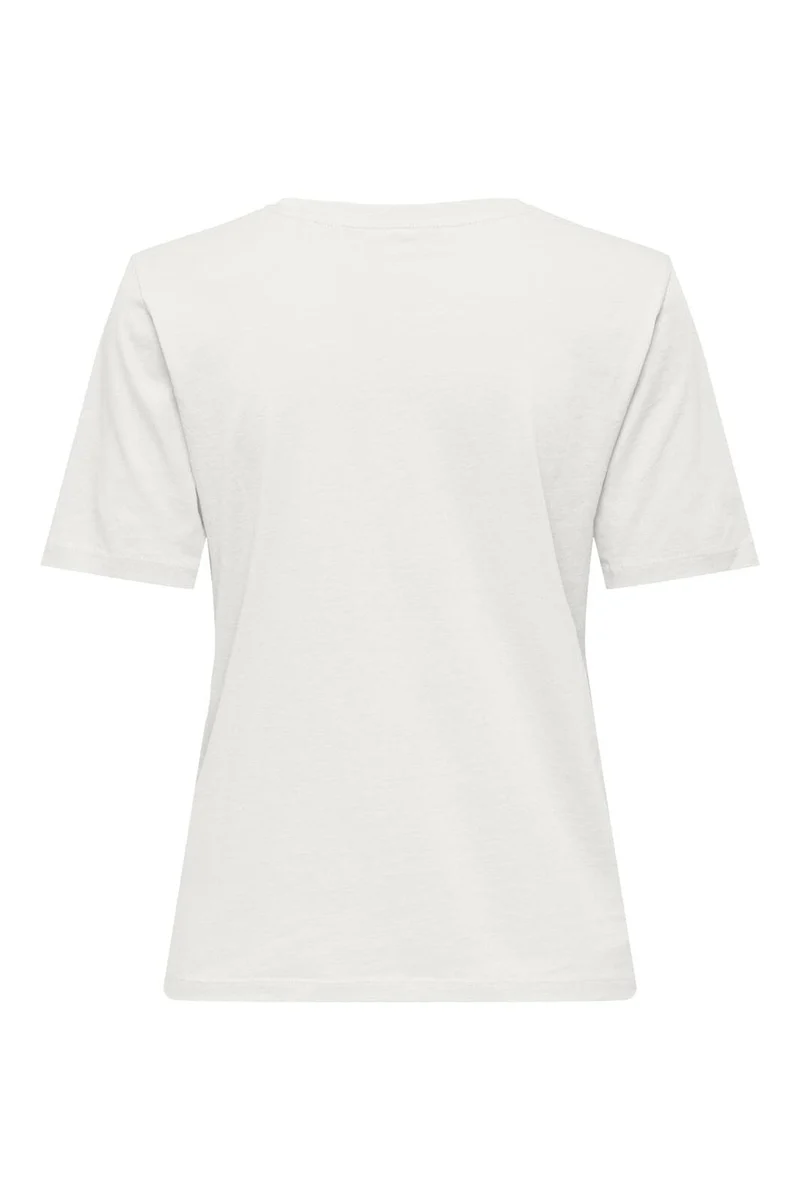 Only - Onlhappy S/S O-Neck Tee Pr - 5065221 Cloud Dancer