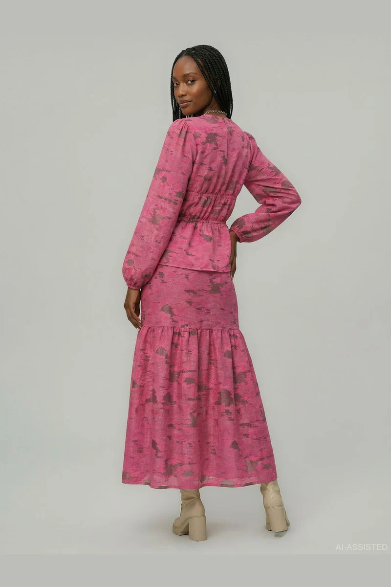 Hypedrop - Hdbriar Long Tie Skirt 32000626 - 5153029 - Fandango Pink