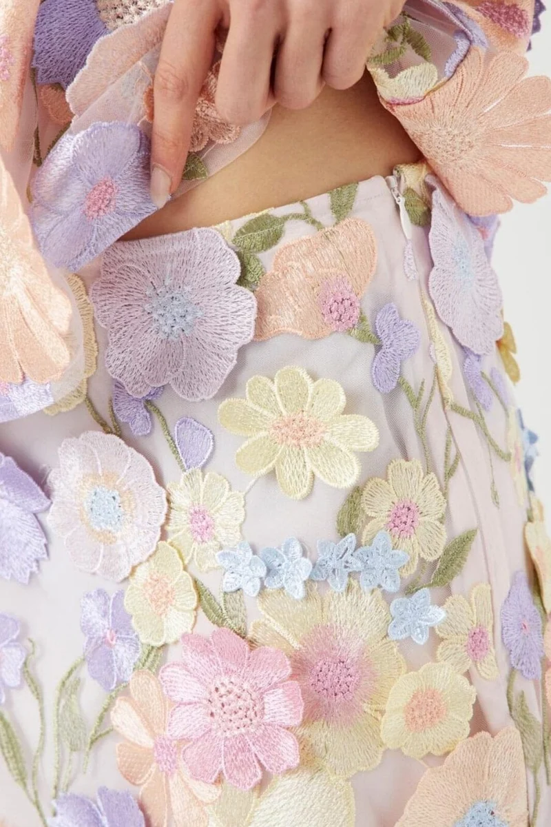YAS - Yasflowering Skirt - 4886954 Lavendula Pastel Flowers