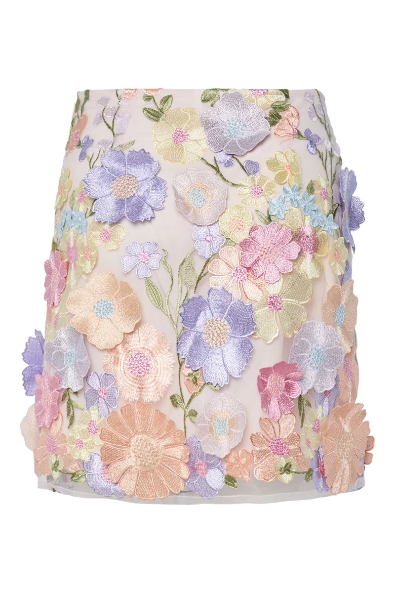 YAS - Yasflowering Skirt - 4886954 Lavendula Pastel Flowers