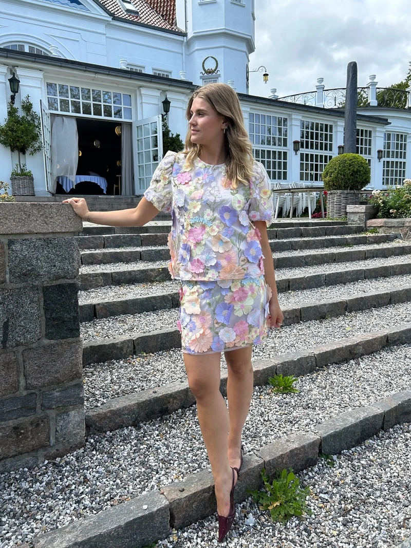 YAS - Yasflowering Skirt - 4886954 Lavendula Pastel Flowers