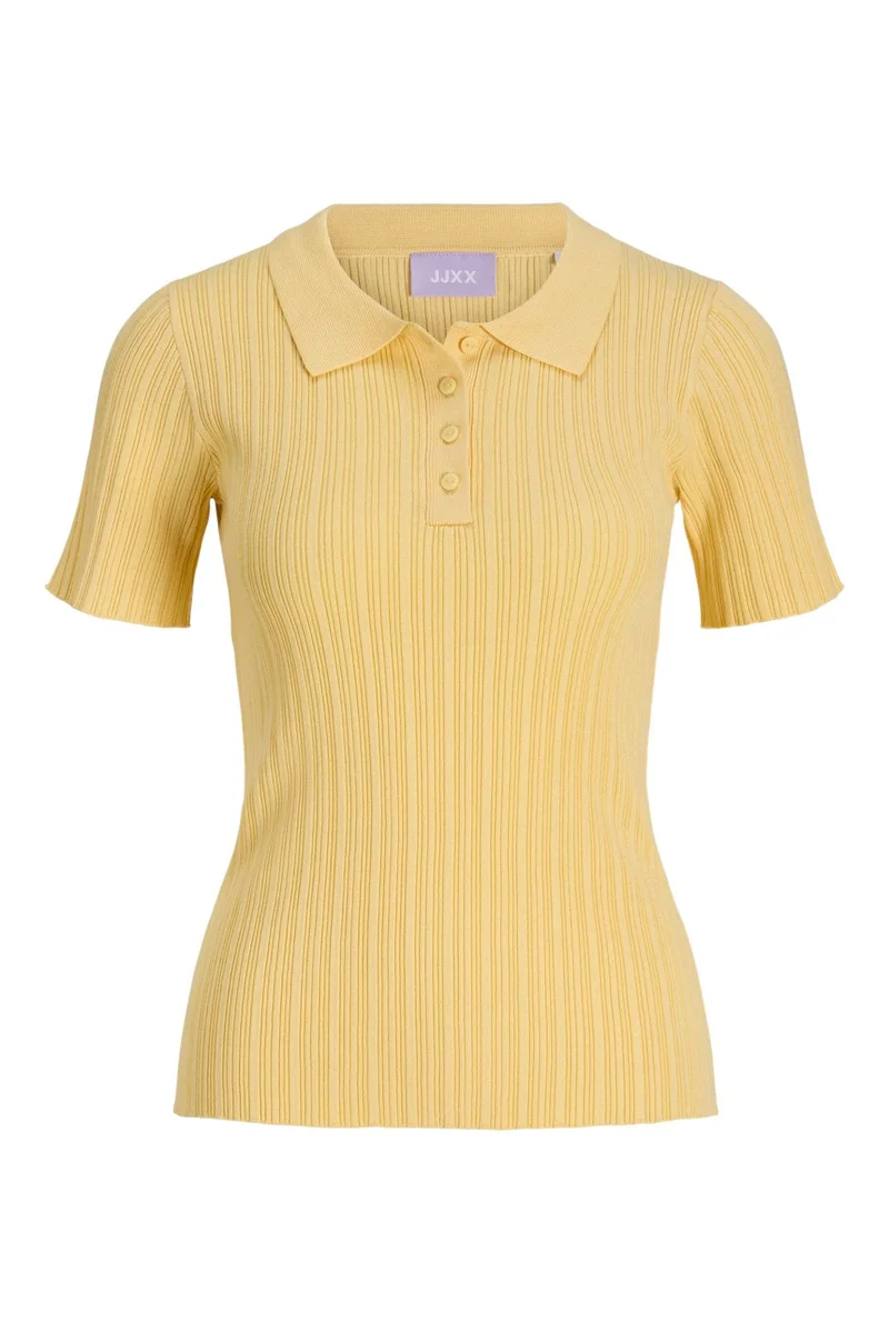 Jjxx - Jxhadley Tight Ss Polo Knit - 4916146 Sunlight