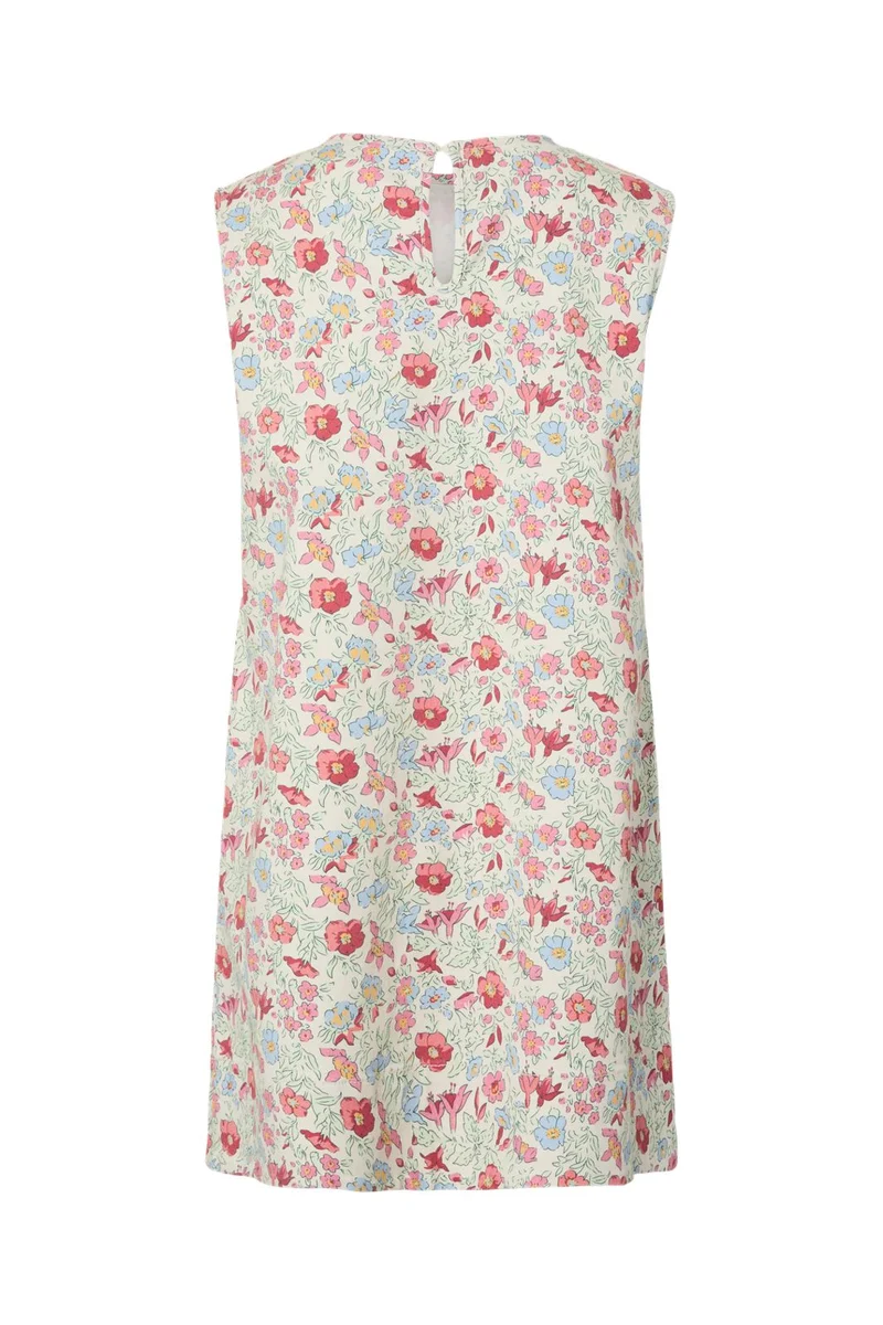 Pieces - Pcsalume Sl Short Denim Dress - 4953776 Birch Flower