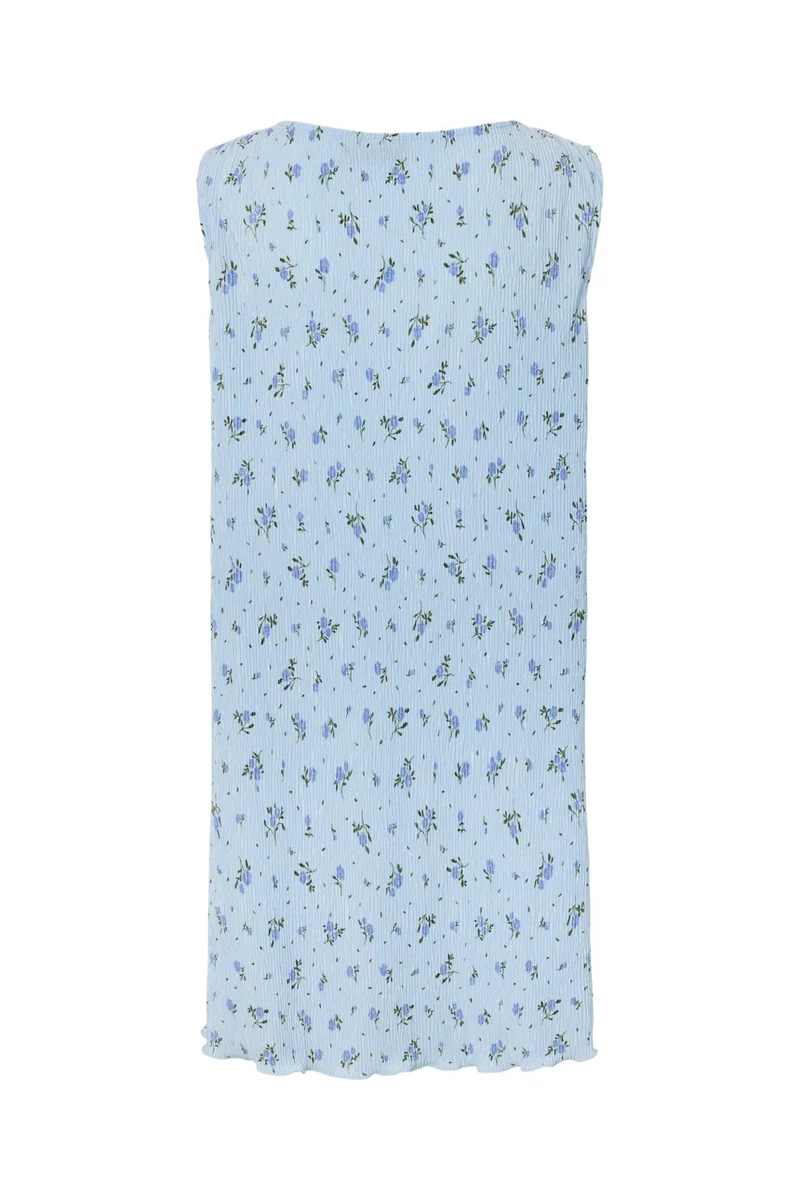 Pieces - Pcflora Sl Tank Rev. Dress Msa - 4963665 Cashmere Blue Blue Flowers