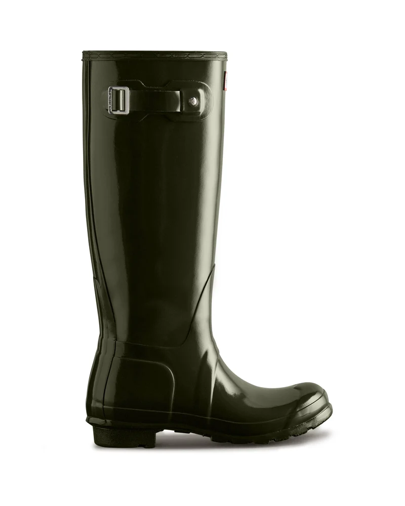 Hunter - Womens Original Tall Gloss Boot Wft1000rgldov - Dark Olive