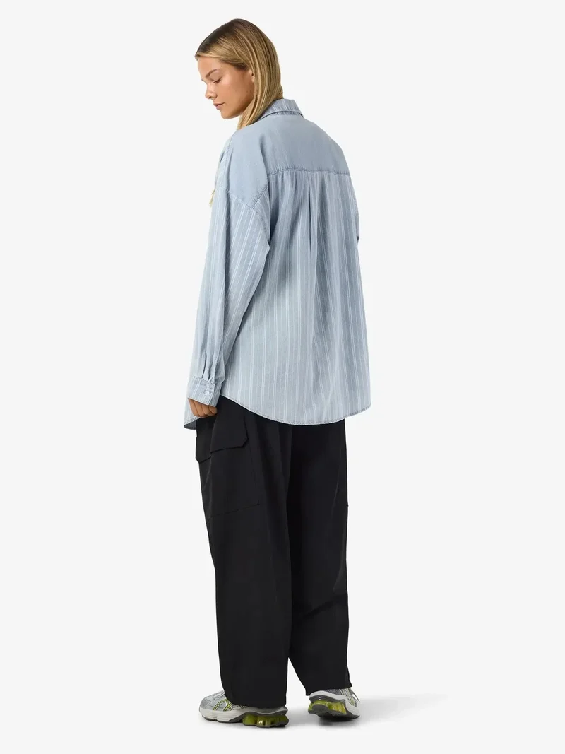 Noisy May - Nmkatri L/S Oversized Shirt Bs006Lb - 4943917 Medium Blue Denim