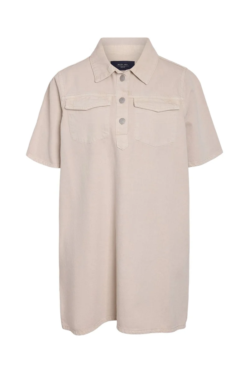 Noisy May - Nmindie S/S Short Dress Color Box - 4931415 Pumice Stone
