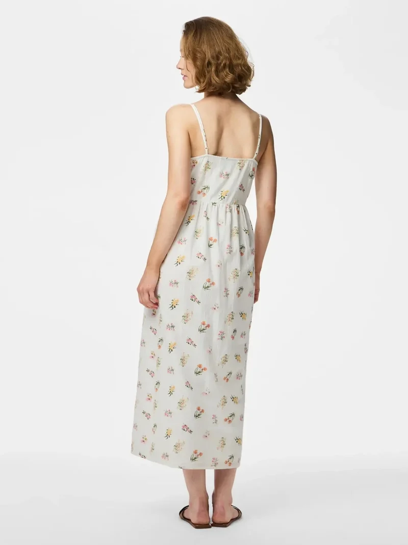 Pieces - Pcemma Strap Ankle Dress - 4904225 Bright White Flower