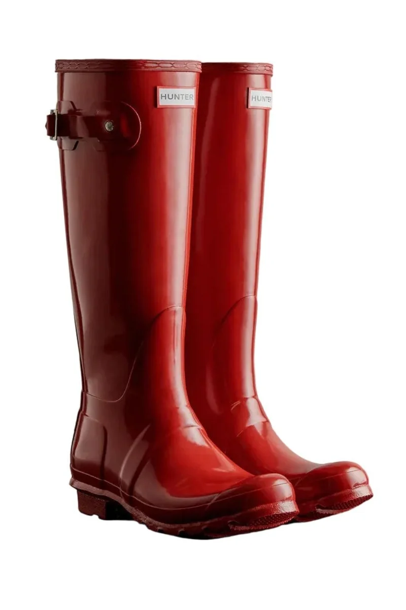 Hunter - Womens Original Tall Gloss Boot Wft1000rglmlr - Military Red