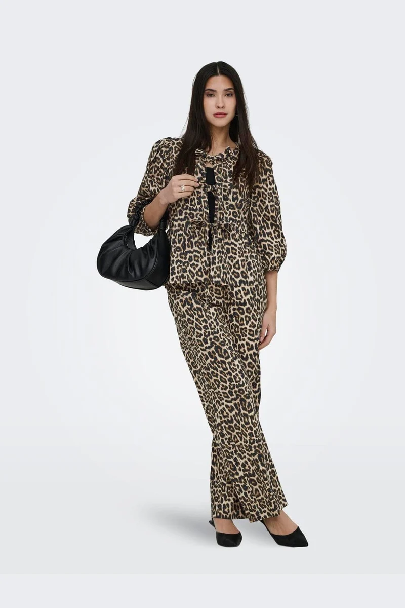 Only - Onlranina Reg Pull Up Pant Cc - 4920548 Peyote Chic Leo