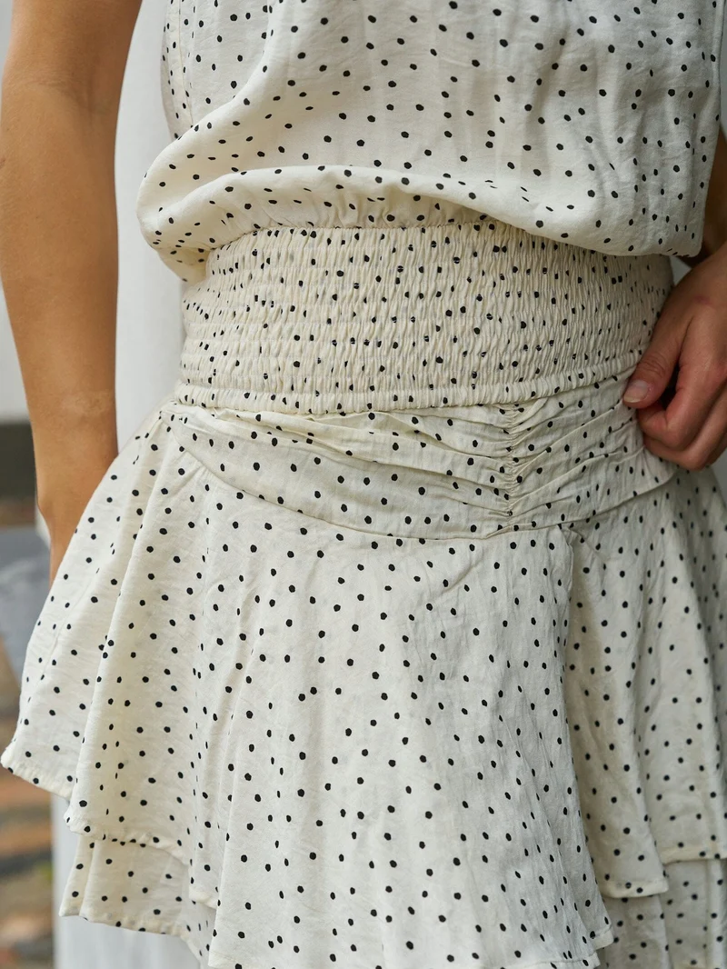 Neo Noir - Janie Mini Dot Skirt 168986 - 121 - Off White