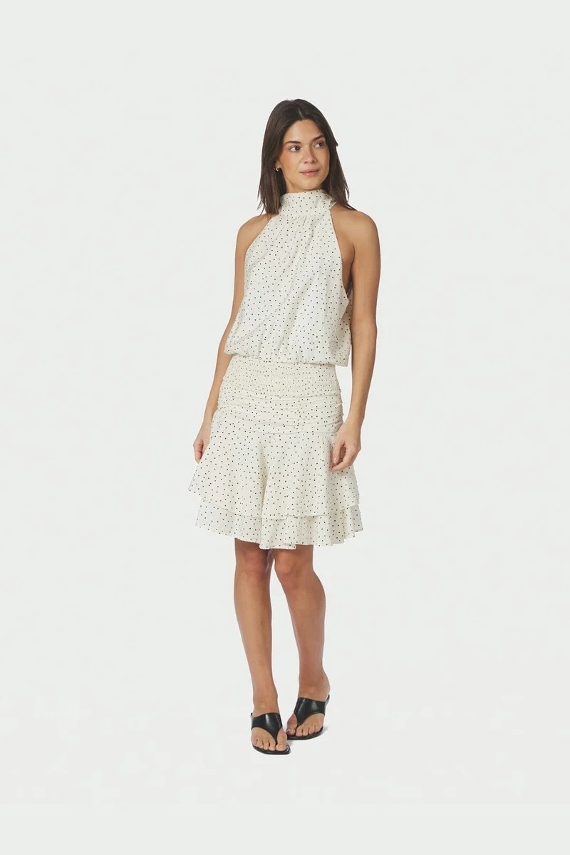 Neo Noir - Janie Mini Dot Skirt 168986 - 121 - Off White
