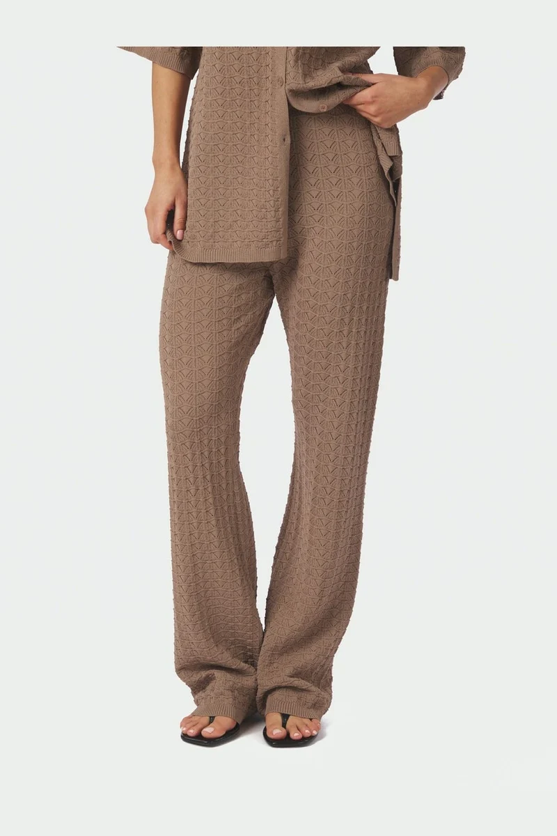 Neo Noir - Rizzy Fine Crochet Pants 168328 - 214 - Taupe