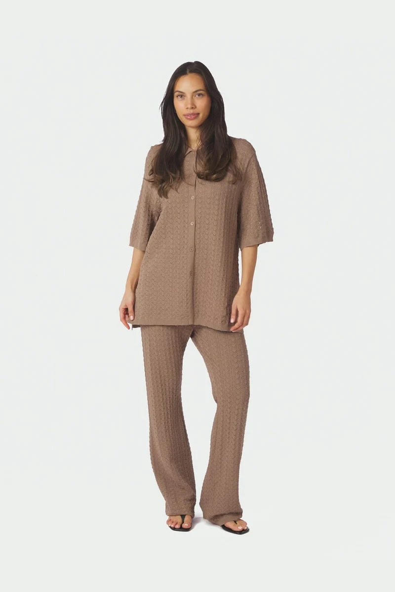 Neo Noir - Rizzy Fine Crochet Pants 168328 - 214 - Taupe