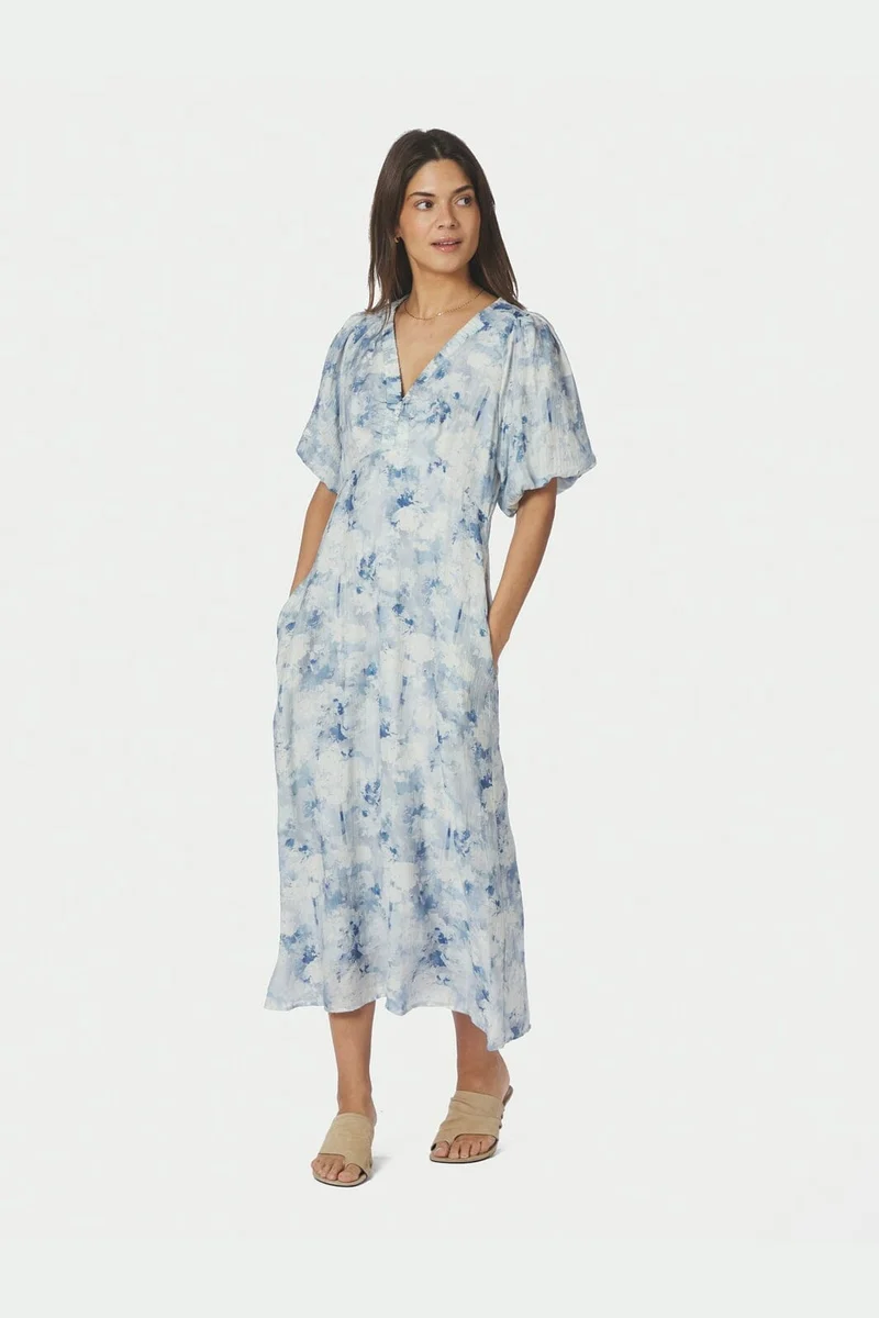 Neo Noir - Illana Floral Fusion Dress 168060 - 140 - Blue