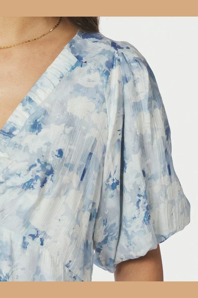 Neo Noir - Illana Floral Fusion Dress 168060 - 140 - Blue