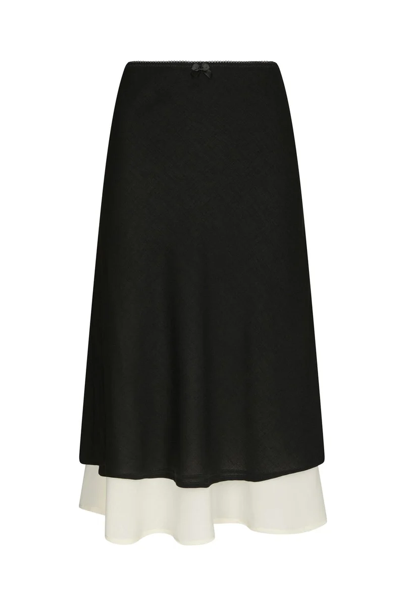 Neo Noir - Elinor Chiffon Skirt 168109 - 100 - Black