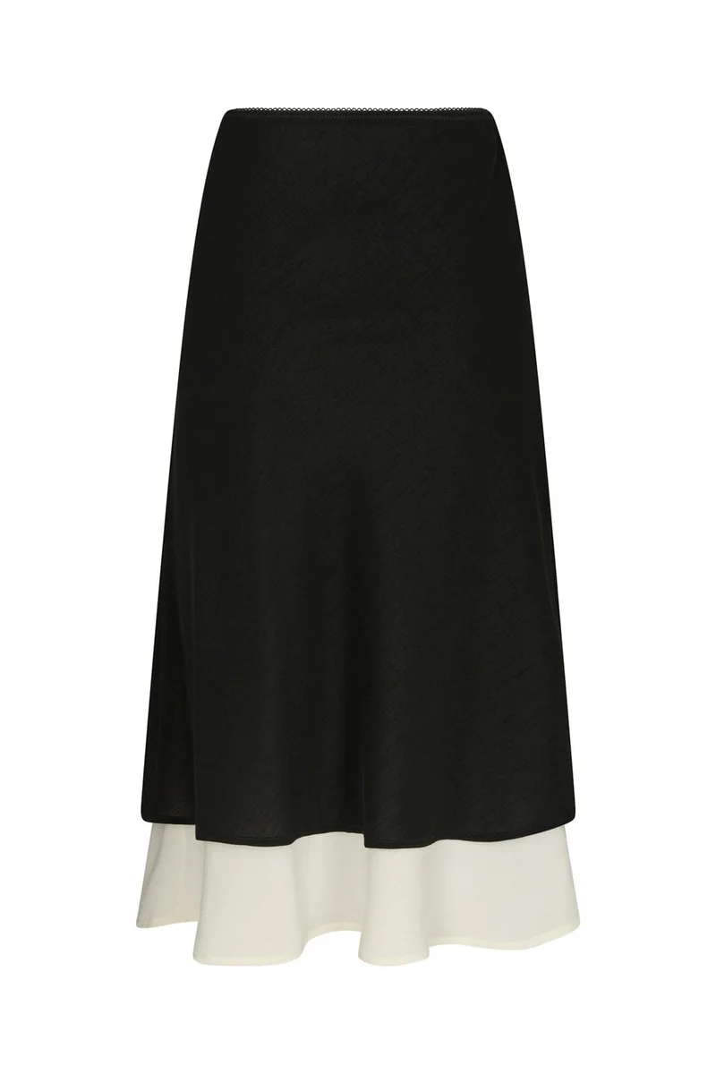 Neo Noir - Elinor Chiffon Skirt 168109 - 100 - Black