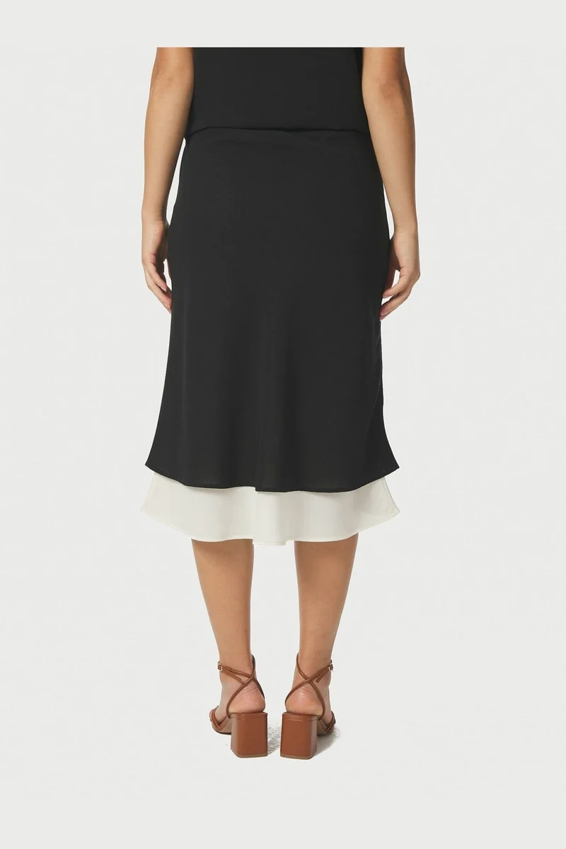 Neo Noir - Elinor Chiffon Skirt 168109 - 100 - Black