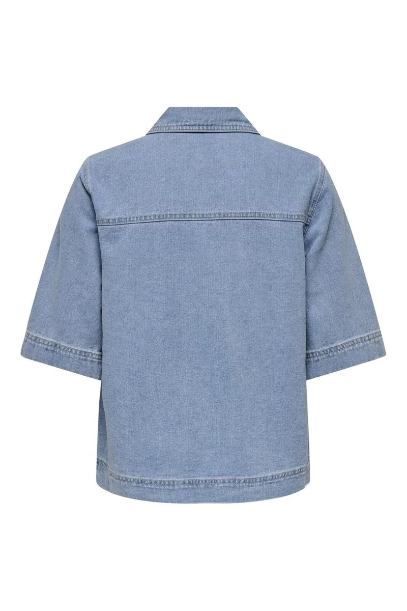 Only - Onlbelle S/S Shirt Gua 15347084 - 4774524 - Light Blue Denim