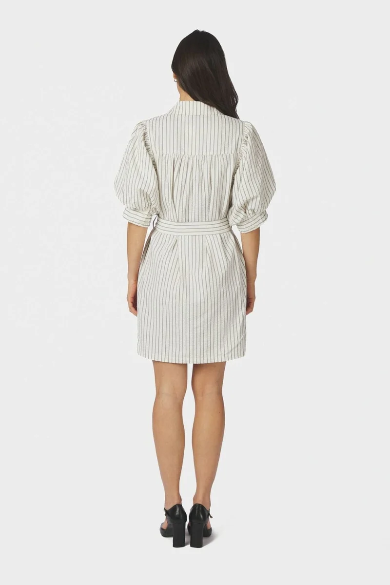 Neo Noir - Serene Slim Stripe Dress 168963 - 121 - Off White