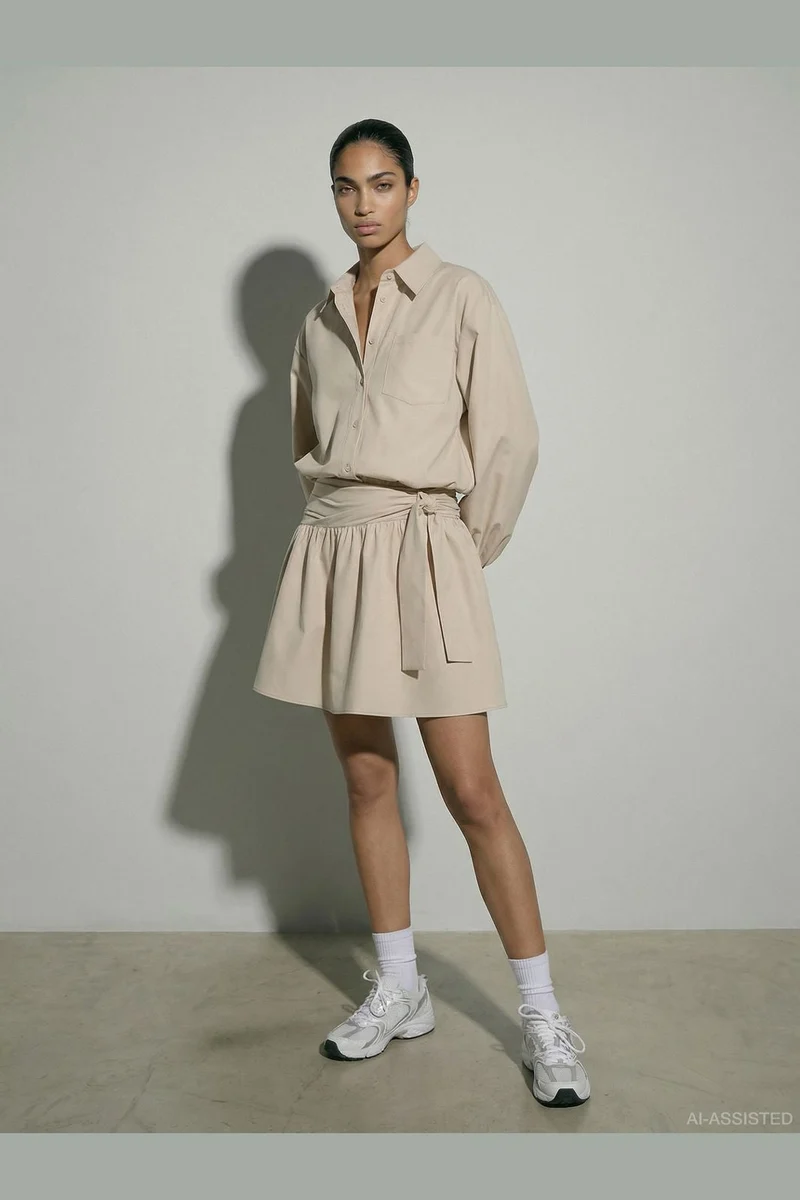 Hypedrop - Hdkaren Ls Volume Tie Shirt 32000841 - 5189344 - White Swan