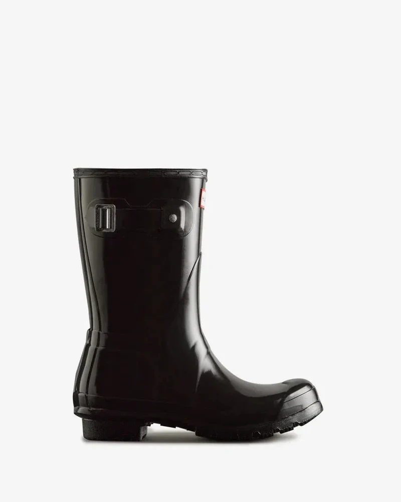 Hunter - Womens Original Short Gloss Boot Wfs1000rglblk - Black