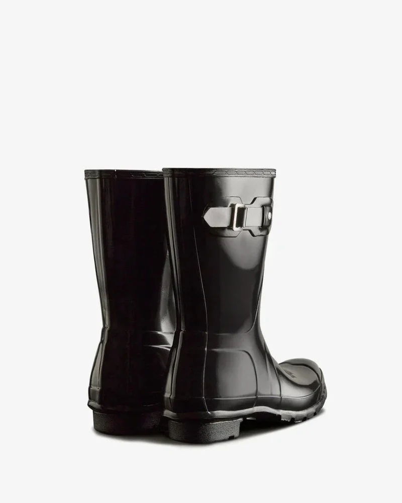 Hunter - Womens Original Short Gloss Boot Wfs1000rglblk - Black