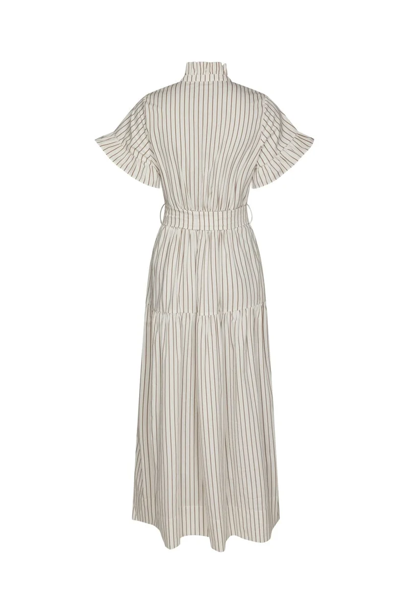 Neo Noir - Nellie Wide Stripe Dress 168228 - 124 - Ivory