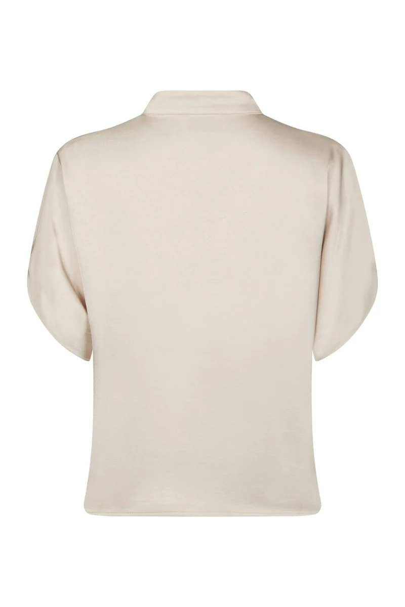 Neo Noir - Anelle Heavy Sateen Blouse 168286 - 621 - Pearl