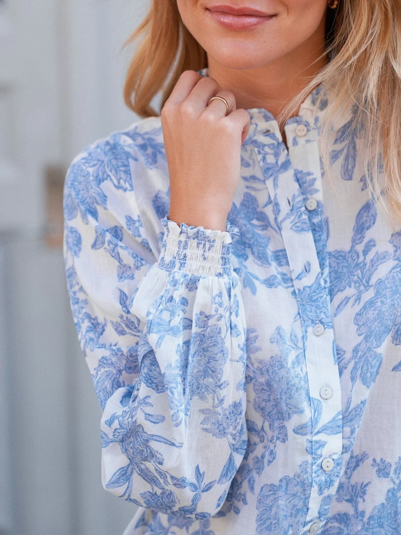 Neo Noir - Oda Flower Spring Shirt 168714 - 120 - White